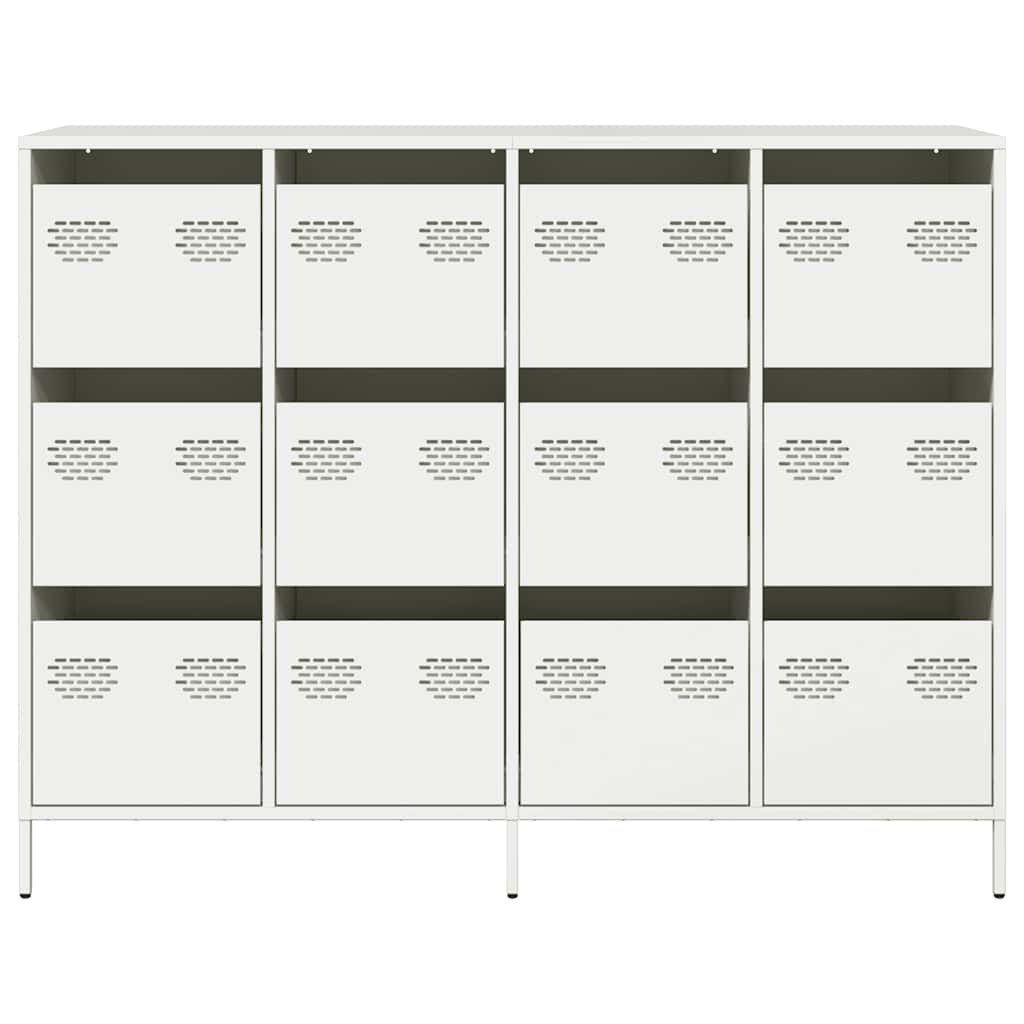 Sideboard White 135x39x103.5 cm Cold-rolled Steel